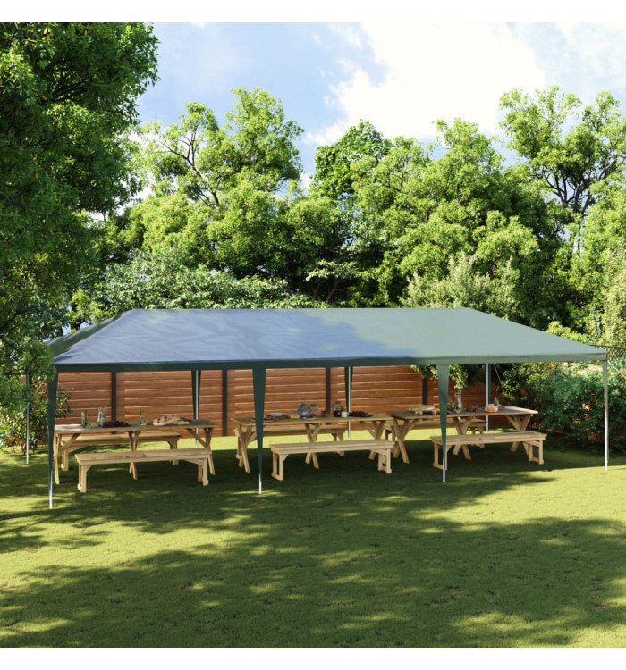 Tente de réception professionnelle 4x9 m Vert 90 g/m² | Mobilier & Déco