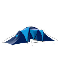 Tente de camping Tissu 9 personnes Bleu foncé et bleu | Mobilier & Déco