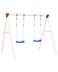 Sièges de balançoire avec cordes 2 pcs bleu 38x16 cm PE | Mobilier & Déco