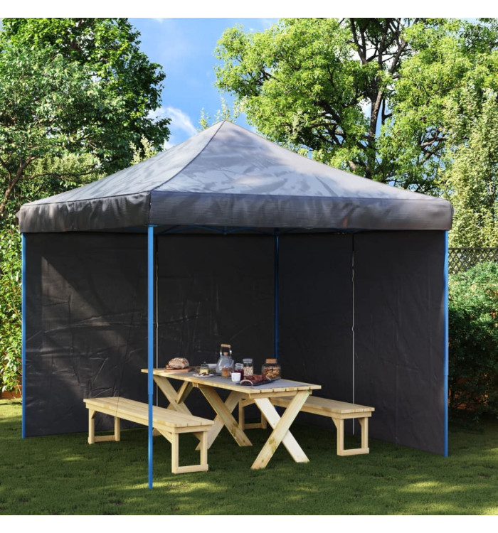 Paroi de tente de réception 2pcs fermeture éclair PE Anthracite | Mobilier & Déco