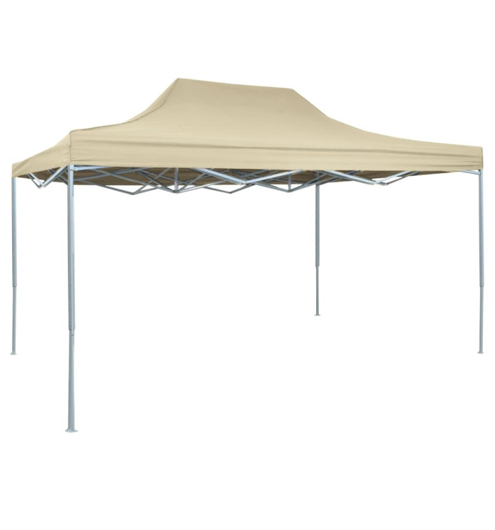 Tente de réception pliable professionnelle 3x4 m Acier Crème | Mobilier & Déco