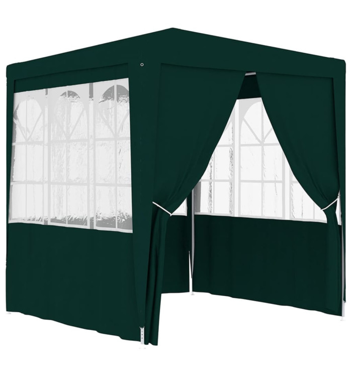 Tente de réception avec parois latérales 2,5x2,5 m Vert 90 g/m² | Mobilier & Déco