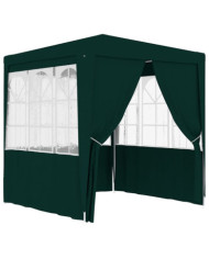 Tente de réception avec parois latérales 2,5x2,5 m Vert 90 g/m² | Mobilier & Déco