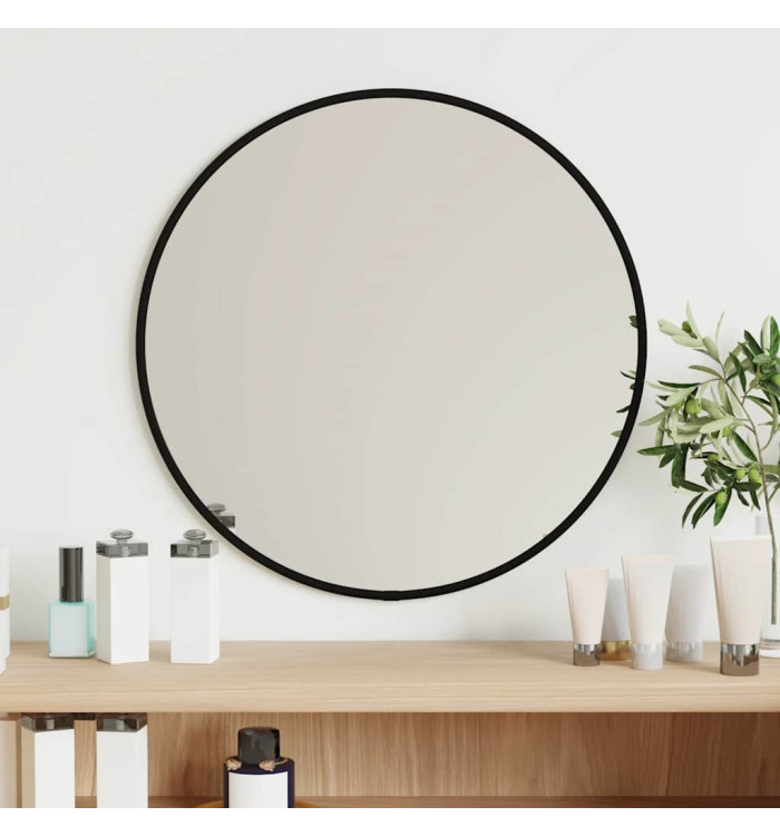 Miroir mural Noir Ø 40 cm Rond | Mobilier & Déco