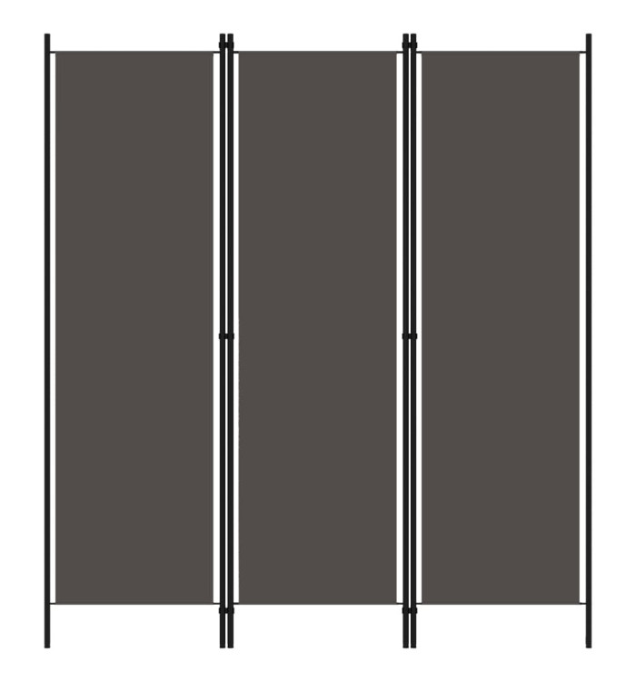 Cloison de séparation 3 panneaux Anthracite 150x180 cm | Mobilier & Déco