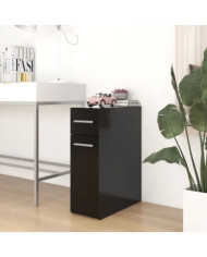 Armoire d'apothicaire Noir 20x45,5x60 cm Bois d’ingénierie | Mobilier & Déco