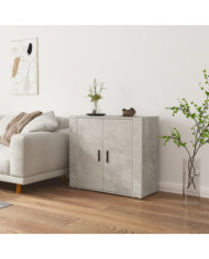 Buffet Gris béton 80x33x70 cm Bois d'ingénierie | Mobilier & Déco