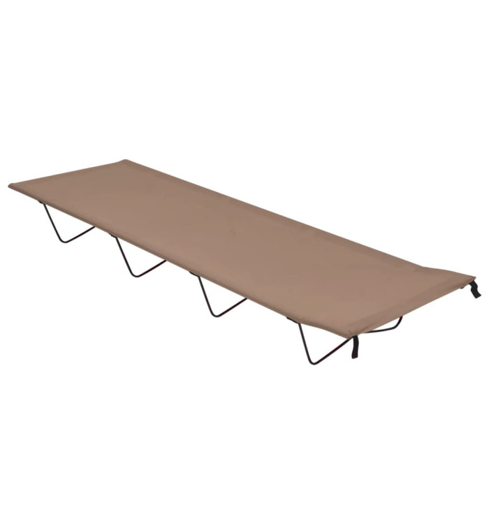 Lit de camping 180x60x19 cm Tissu Oxford et acier Taupe | Mobilier & Déco