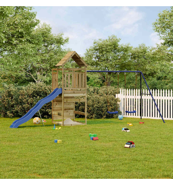 Aire de jeux d'extérieur bois de pin imprégné | Mobilier & Déco