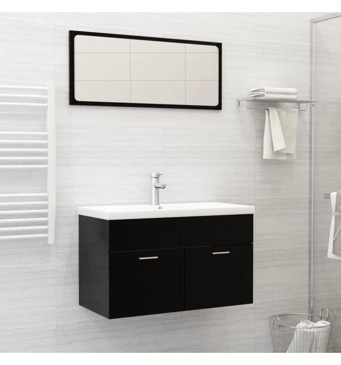 Lavabo encastré avec robinet 81x39x18 cm céramique blanc | Mobilier & Déco