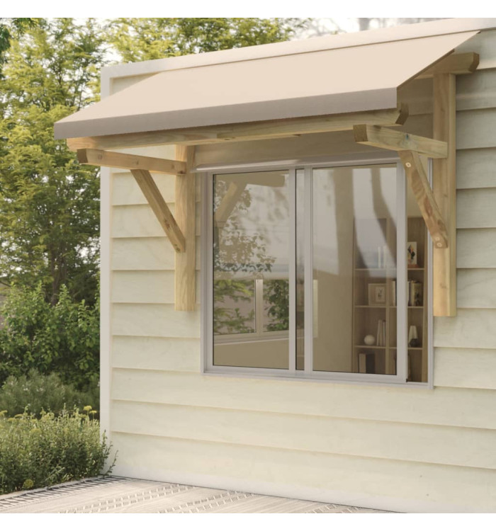 Auvent de porte 200x100x100 cm Bois de pin solide | Mobilier & Déco