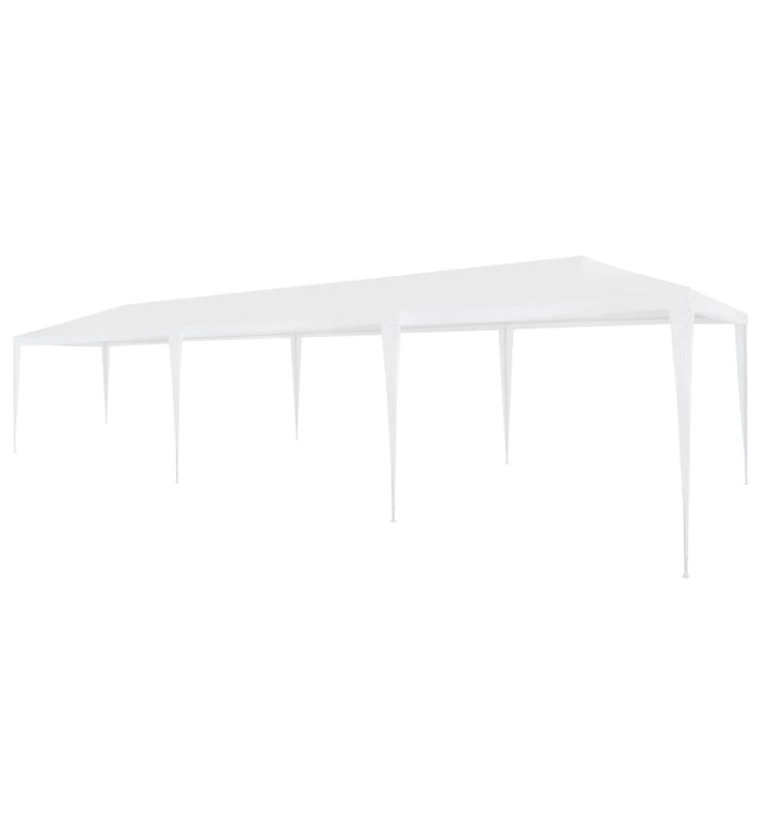 Tente de réception 3x9 m PE Blanc | Mobilier & Déco