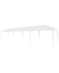 Tente de réception 3x9 m PE Blanc | Mobilier & Déco