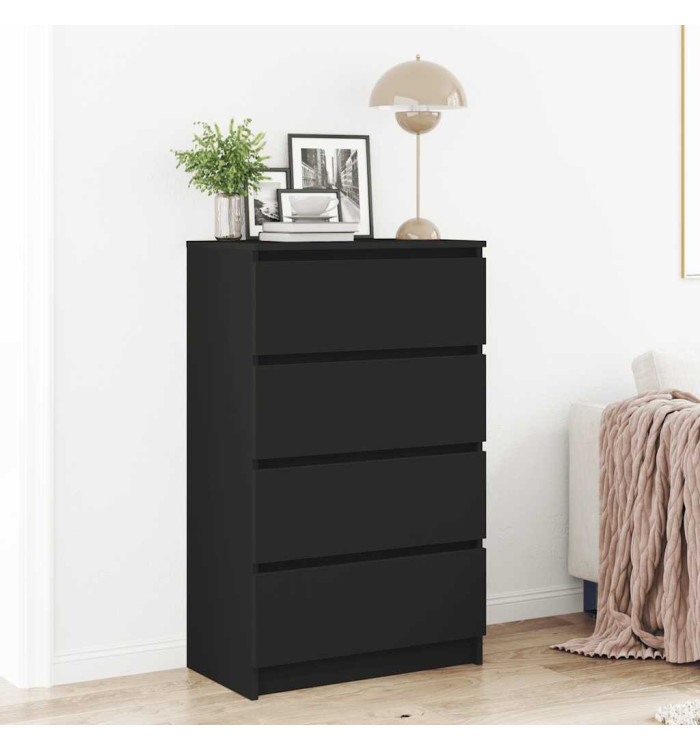 Buffet Noir 60x35x98,5 cm Bois d'ingénierie | Mobilier & Déco