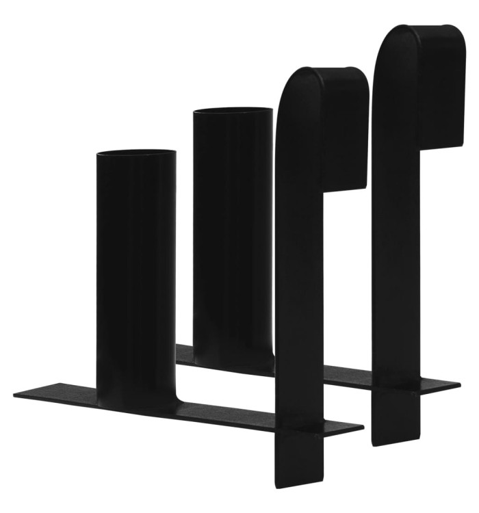 Distributeurs de bandes de clôture d'intimité 2 pcs Acier | Mobilier & Déco