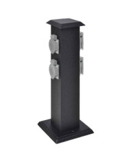 Pilier de prise de jardin noir | Mobilier & Déco