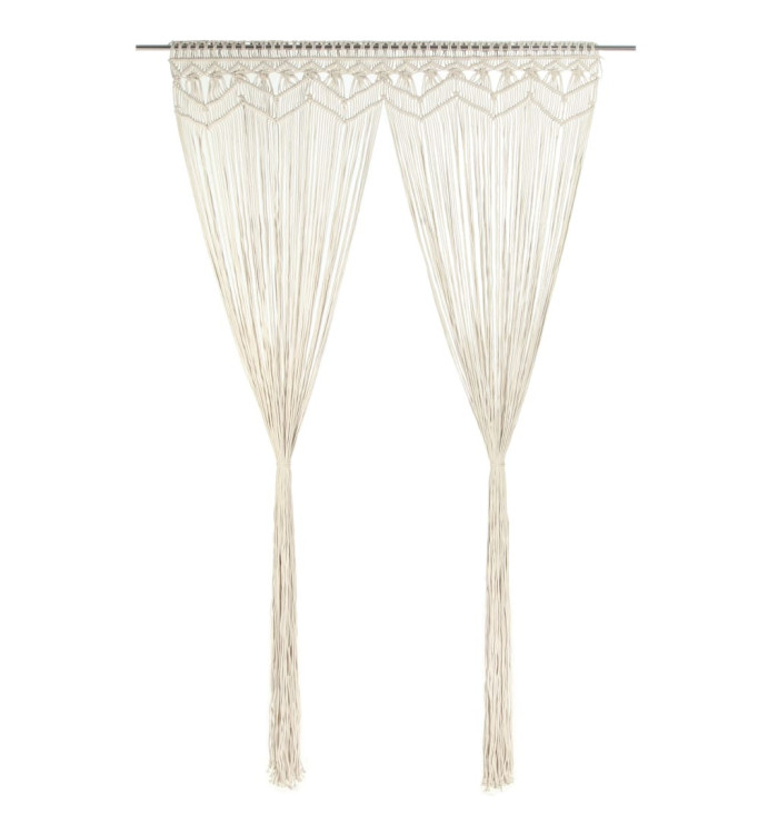 Rideau en macramé 140x240 cm Coton | Mobilier & Déco