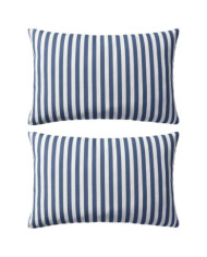 Oreiller d'extérieur lot de 2 Impression rayure 60 x 40 cm Bleu | Mobilier & Déco