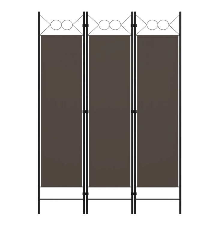 Cloison de séparation 3 panneaux Anthracite 120x180 cm | Mobilier & Déco