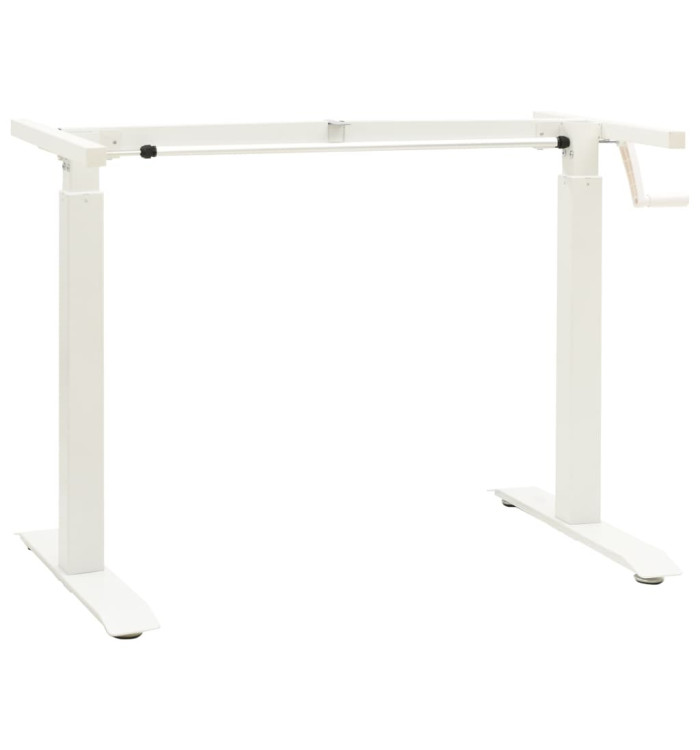 Cadre de bureau en hauteur réglable avec manivelle manuel Blanc | Mobilier & Déco