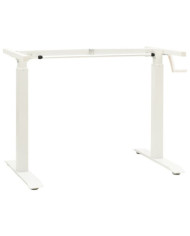 Cadre de bureau en hauteur réglable avec manivelle manuel Blanc | Mobilier & Déco