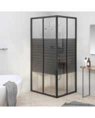 Cabine de douche à rayures ESG 90x70x180 cm Noir | Mobilier & Déco