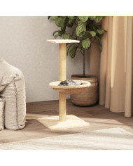 Arbre à chat avec griffoir en sisal Crème 74 cm | Mobilier & Déco