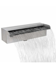 Lame d'eau rectangulaire 30 cm Acier inoxydable pour piscine | Mobilier & Déco
