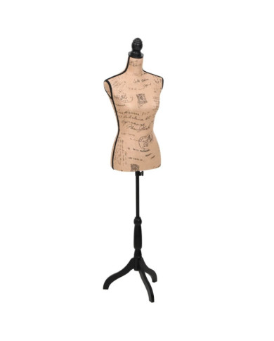 Buste de couture Mannequin de Femme Marron et Noir Jute | Mobilier & Déco
