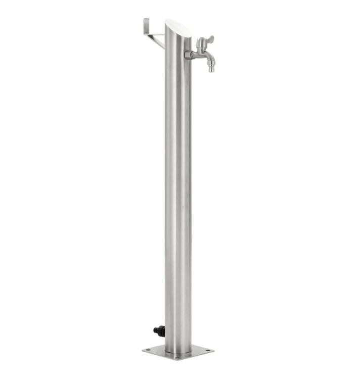 Colonne à eau de jardin ronde Acier inoxydable 95 cm | Mobilier & Déco