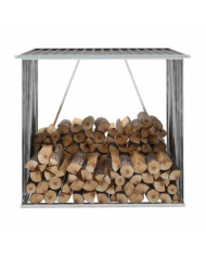 Abri de stockage à bois Acier galvanisé 163x83x154cm Anthracite | Mobilier & Déco