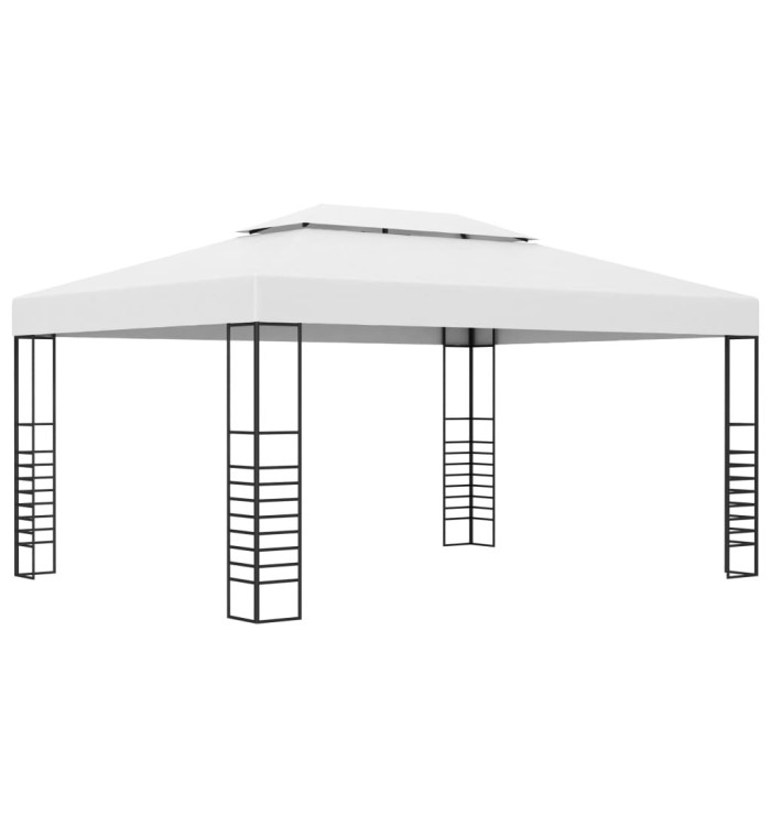 Chapiteau de jardin Acier enduit de poudre 4x3x2,7 m Blanc | Mobilier & Déco