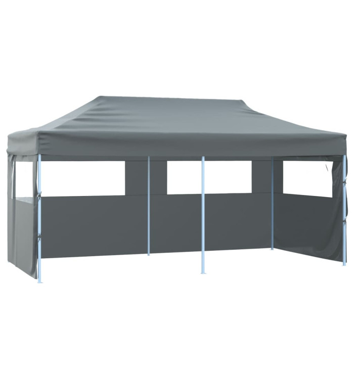 Tente de réception pliable avec 4 parois 3x6 m Acier Anthracite | Mobilier & Déco