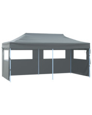 Tente de réception pliable avec 4 parois 3x6 m Acier Anthracite | Mobilier & Déco