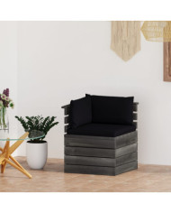 Canapé d'angle palette de jardin avec coussins Bois de pin | Mobilier & Déco