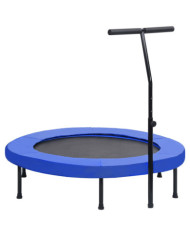 Trampoline de fitness avec poignée et coussin de sécurité 122cm | Mobilier & Déco