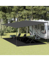Tapis de tente 400x800 cm Noir PEHD | Mobilier & Déco