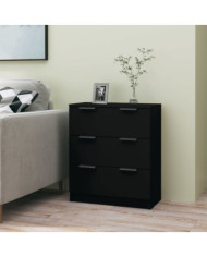 Buffet noir 60x30x70 cm bois d'ingénierie | Mobilier & Déco