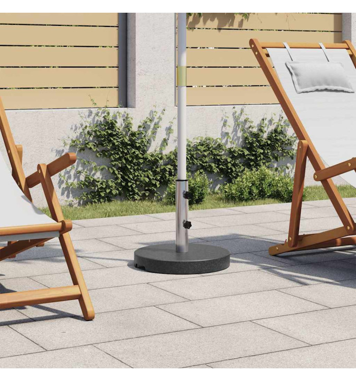 Socle de parasol Granite 20 kg Rond Noir | Mobilier & Déco