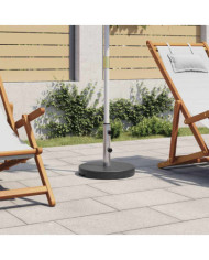 Socle de parasol Granite 20 kg Rond Noir | Mobilier & Déco