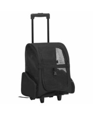 Chariot polyvalent pliable pour animaux de compagnie noir | Mobilier & Déco