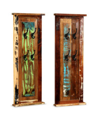 Porte-manteau 2 pcs Bois de récupération massif 38x100 cm | Mobilier & Déco