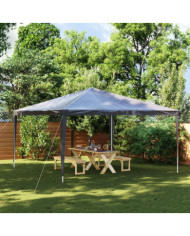 Tente de réception professionnelle 4x4 m Anthracite 90 g/m² | Mobilier & Déco