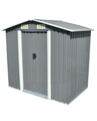 Abri de stockage pour jardin Métal Gris 204 x 132 x 186 cm | Mobilier & Déco