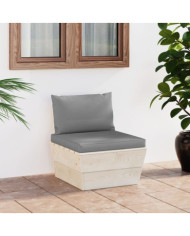 Canapé central palette de jardin avec coussins Épicéa imprégné | Mobilier & Déco