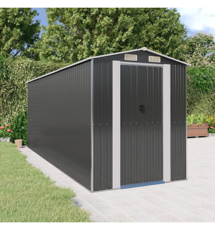 Abri de jardin Anthracite 192x523x223 cm Acier galvanisé | Mobilier & Déco