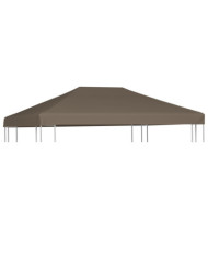 Toile supérieure de gazebo 310 g/m² 3x4 m Taupe | Mobilier & Déco