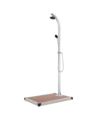 Douche de jardin avec base marron 220 cm Aluminium | Mobilier & Déco