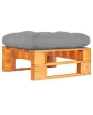 Pouf palette de jardin marron miel bois de pin imprégné | Mobilier & Déco