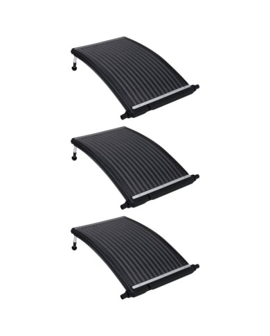 Panneaux de chauffage solaire de piscine courbés 3 pcs 110x65cm | Mobilier & Déco